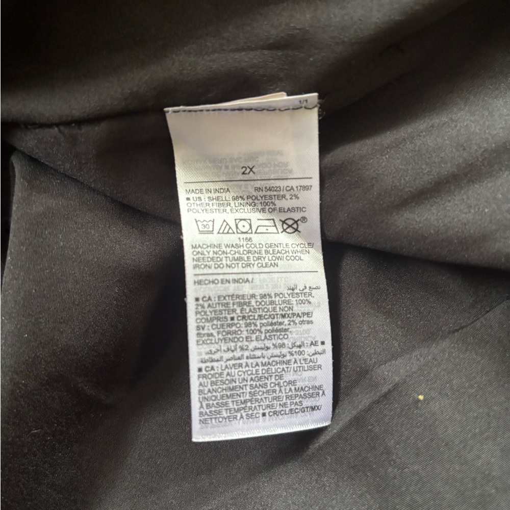 Old Navy Women's Plus 2X Black and Silver Waist Defining Shine Mini Party Dress - Picture 10 of 11